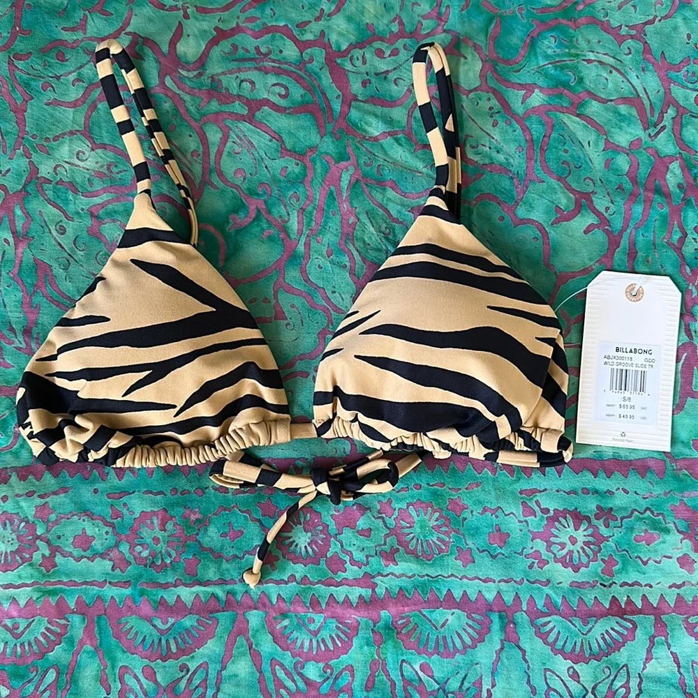 NEW Billabong Wild Groove Slide Triangle Bikini Top